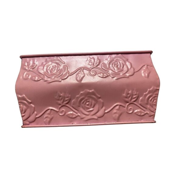 Vintage Original Light Pink Metal Matte Antelope Planter Window Box Art Pottery - Picture 2 of 12